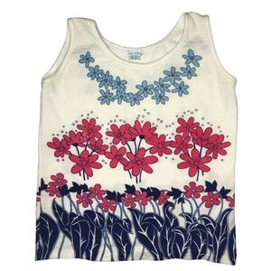 Vintage Floral Tank Top Women’s Sz L